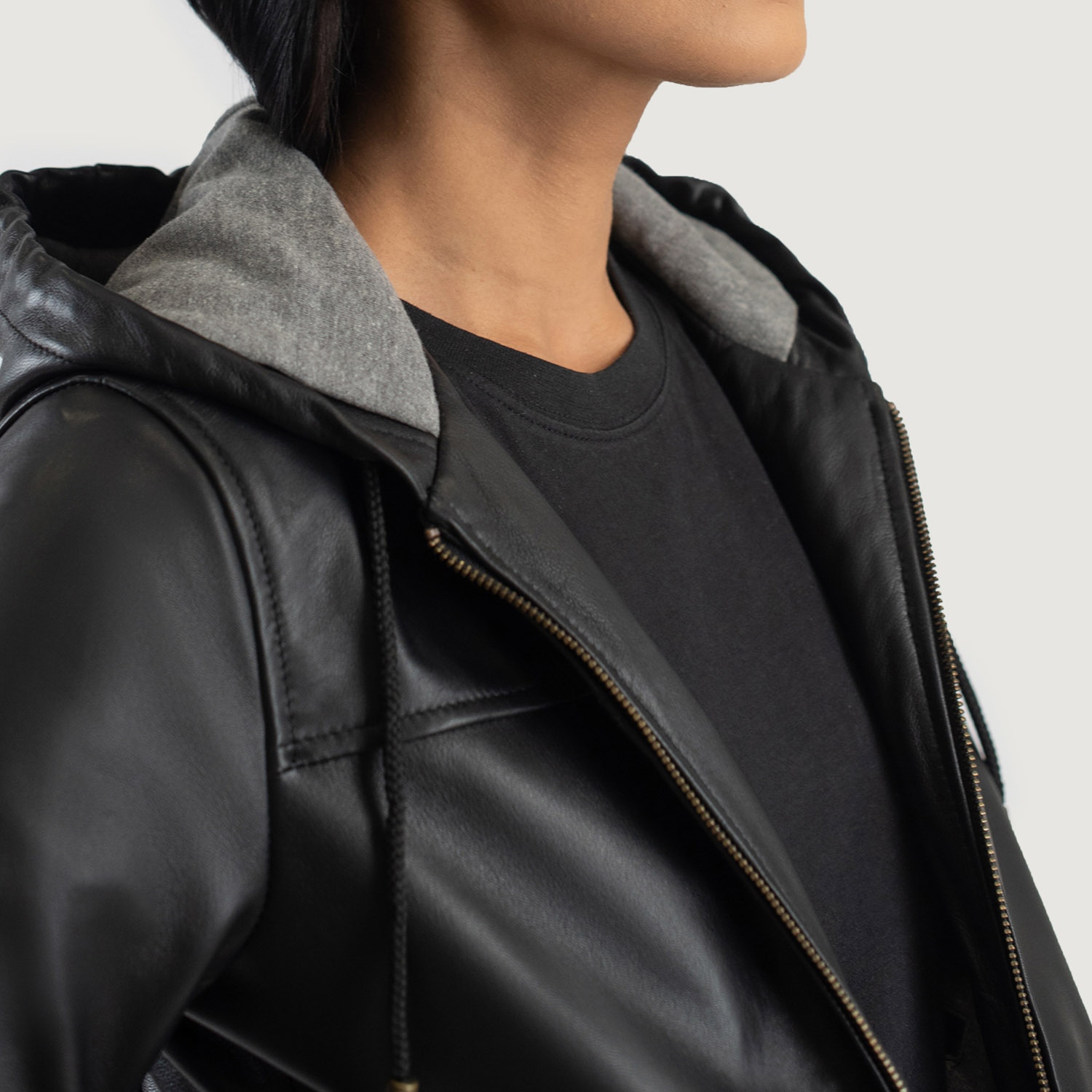 Urban Edge Iconic Leather Bomber - Thumbnail 4