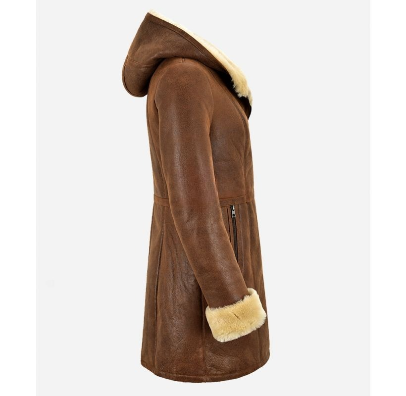 Fur Fashion Luxurious Shearling Coat - Thumbnail 4