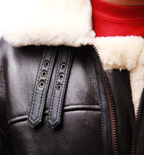 Luxe Layers Shearling Leather Jacket - Thumbnail 3