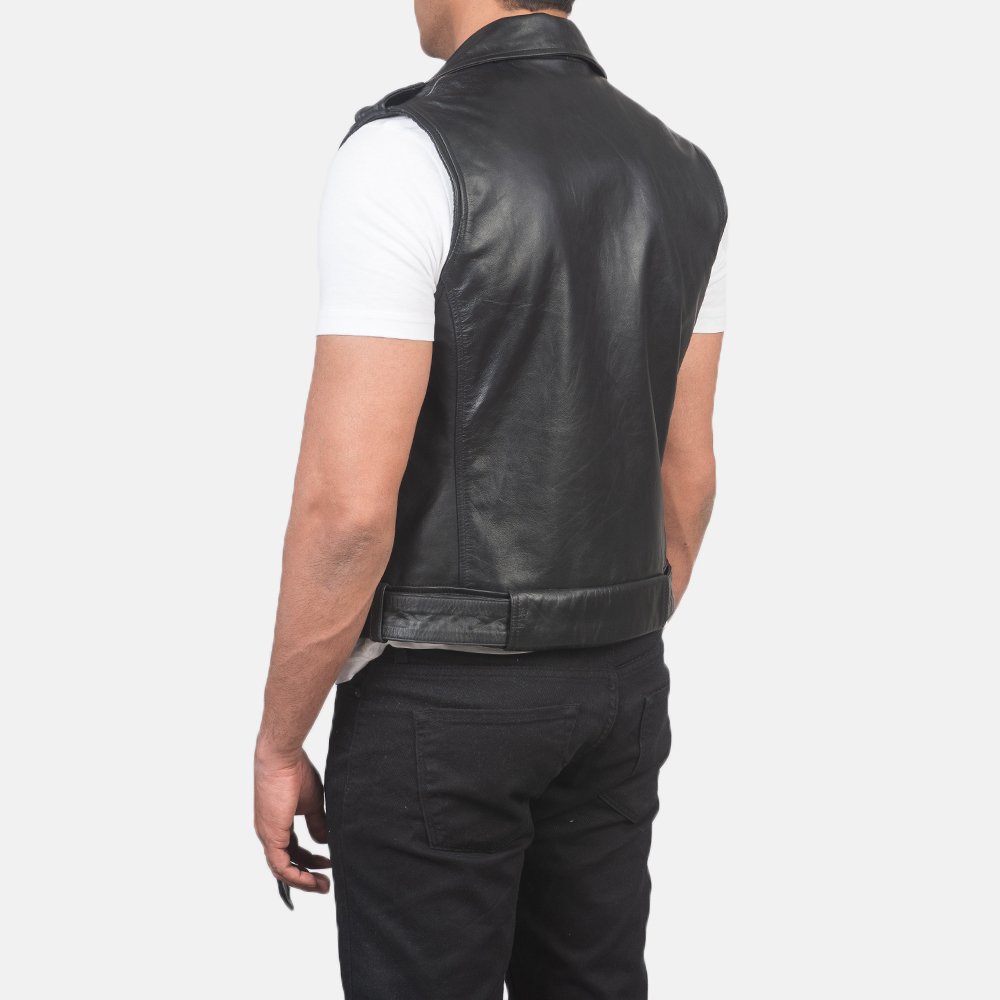 City Swagger Trendy Leather Vest - Thumbnail 5