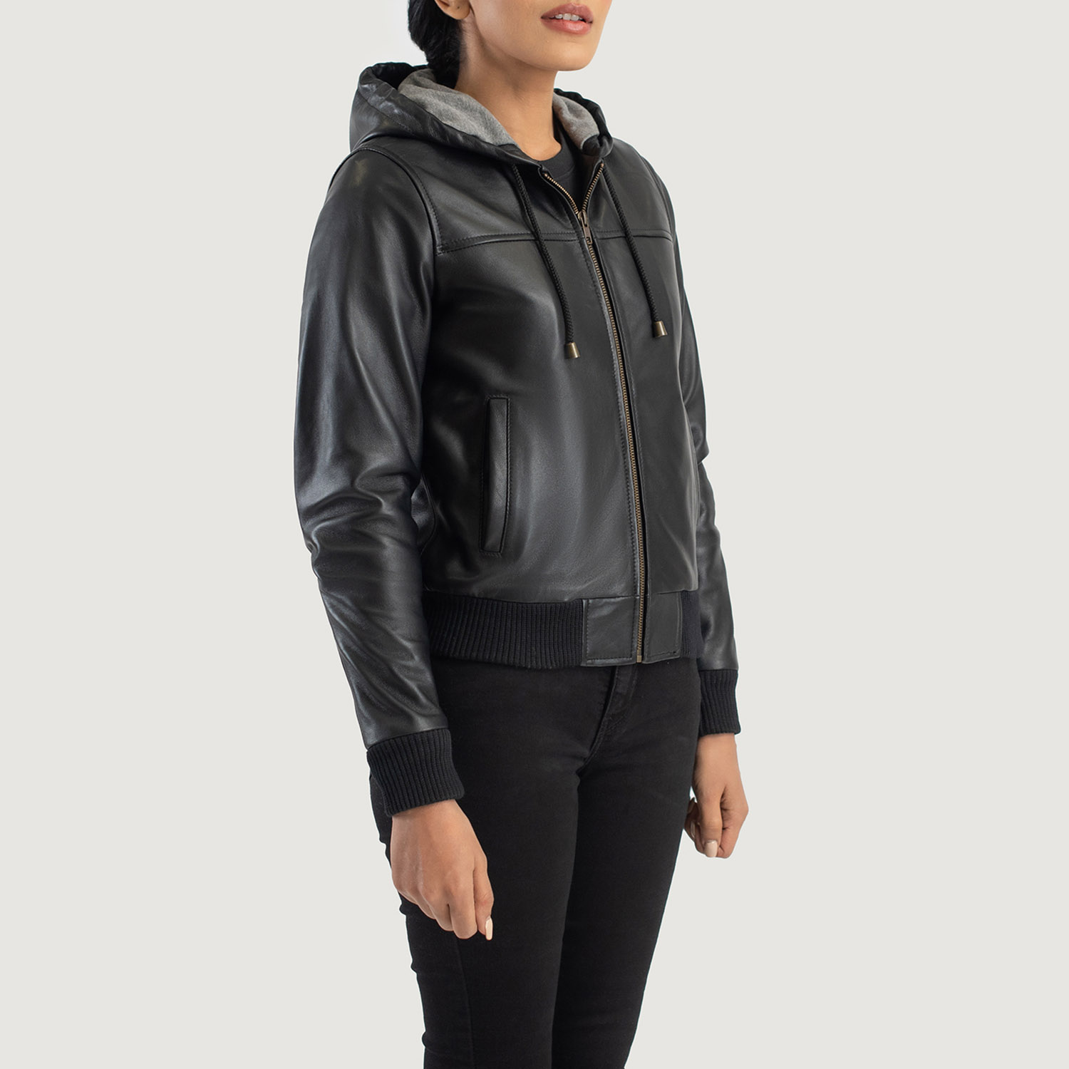 Urban Edge Iconic Leather Bomber - Thumbnail 3