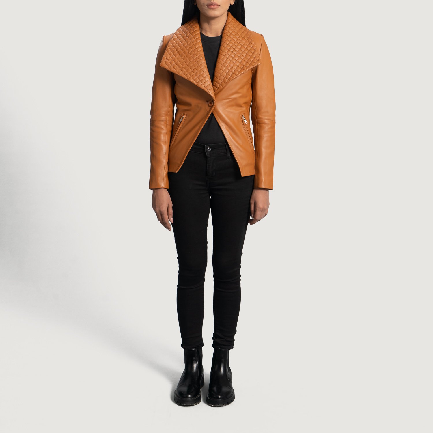 Dapper Edge Leather Blazer Perfection