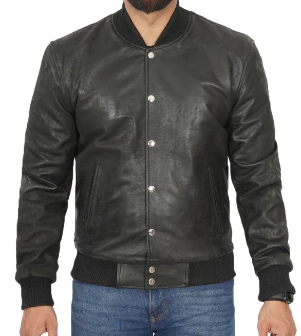 Faux Leather Bomber Jackets - Image 5