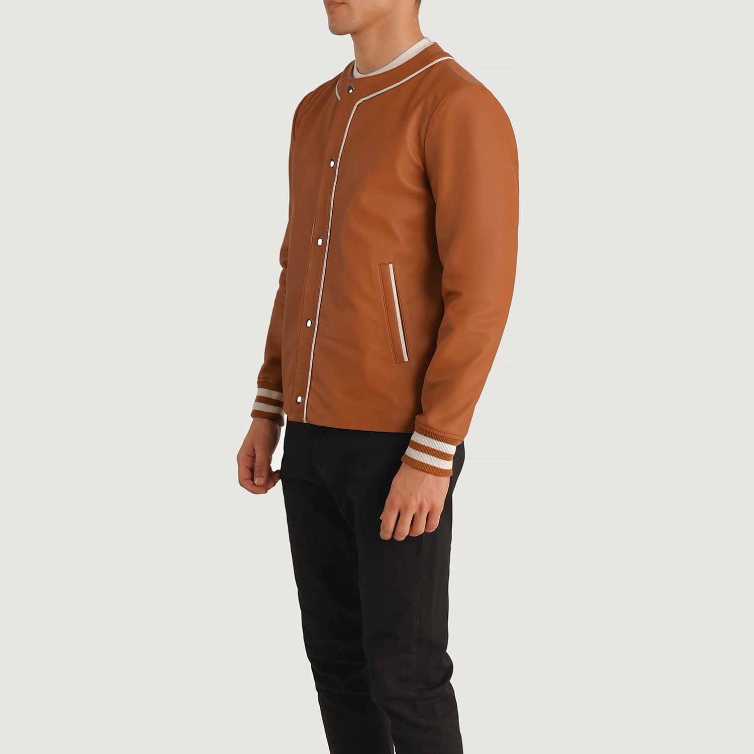 Vintage Varsity Leather Jacket Style - Image 5