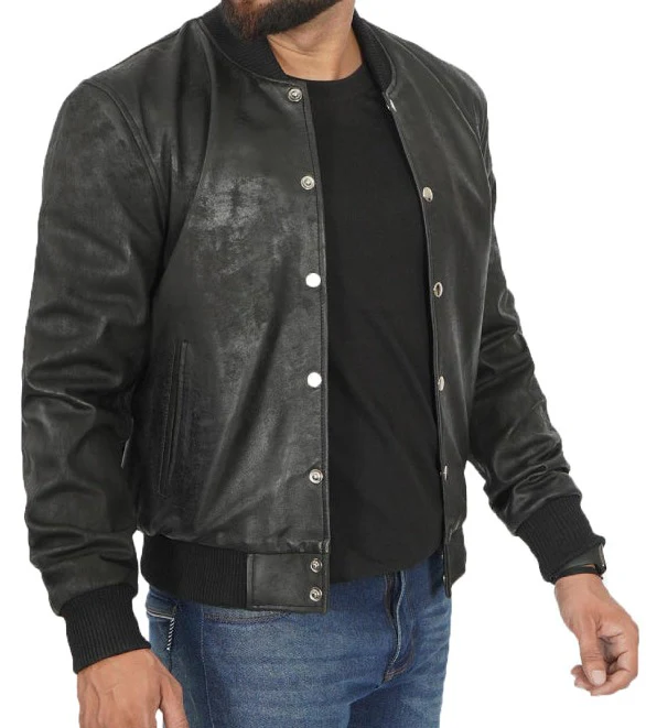 Faux Leather Bomber Jackets - Image 2