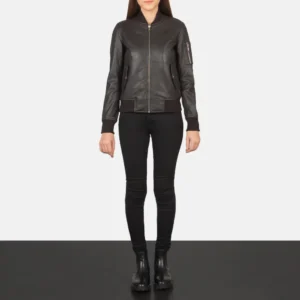 Faux Leather Bomber Jackets